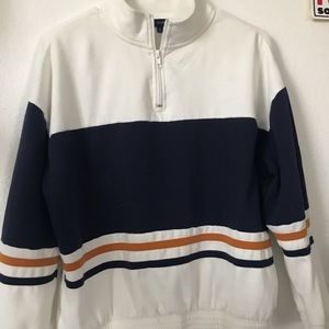Jersey Taped Half Zip Sweatshirt